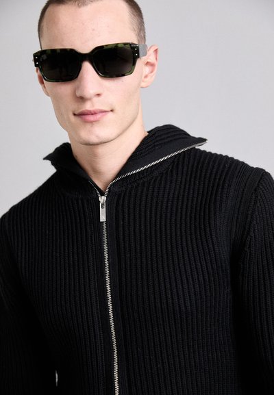 Helmut Lang SAFETY ZIP UP - Chaqueta de punto - black