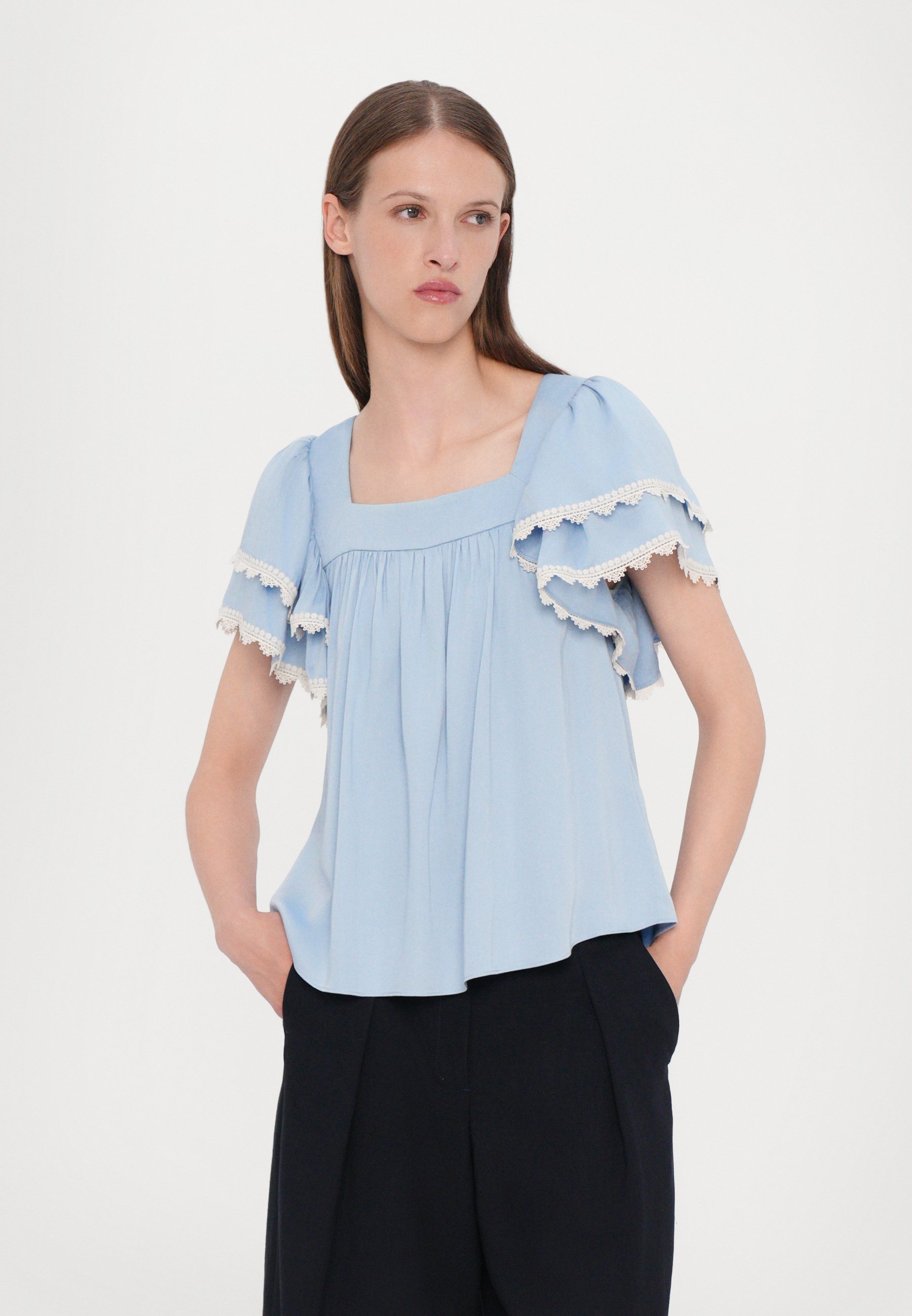 売れ筋商品|||ホフマン コペンハーゲン シャツ レディース トップス SERENE - Blouse - lavender blue Hofmann Copenhagen SERENE - Blouse - lavender blue