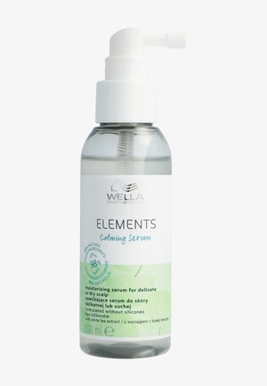 Wella Professionals Elements Kalmerend Serum in een doorzichtige 100ml fles met witte pomp, hydraterende formule voor een gevoelige of droge hoofdhuid.
