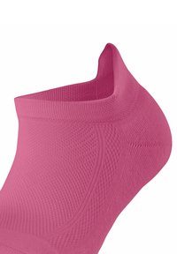 Rosa Knöchelsocke mit strukturiertem Muster, glattem Bund und abgerundeter Ferse. Hergestellt aus dehnbarem Material für Komfort und Passform.