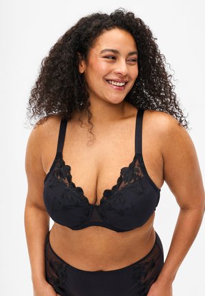 GEPOLSTERTE MIT STICKEREI - Beugel BH - black