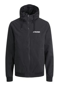 JJERUSH HOOD - Training jacket - duffel bag detail black/white blocking