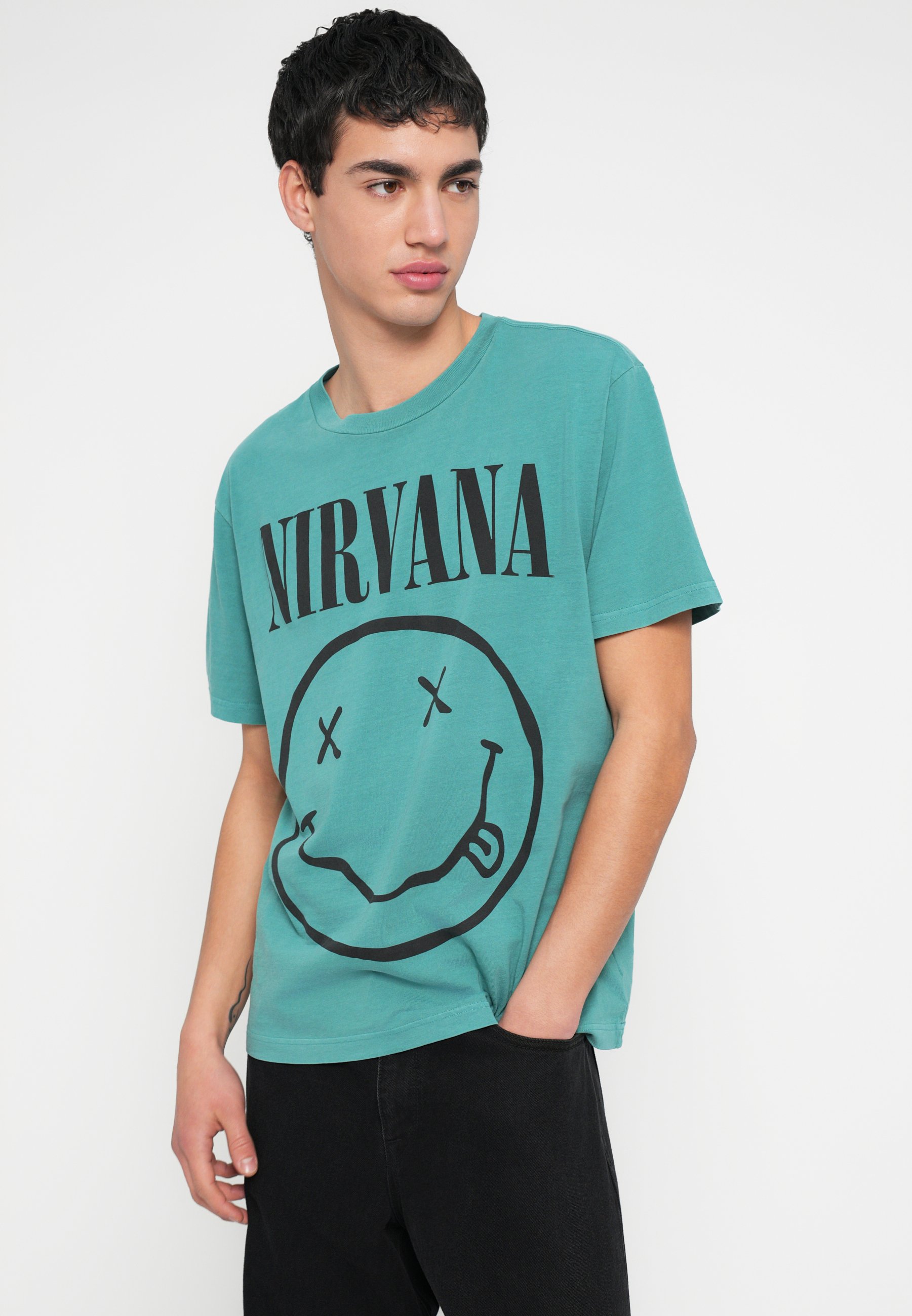 GAP NIRVANA - Print T-shirt - turquoise smoke/turquoise - Zalando