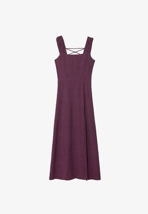 Stradivarius, MIDI DRESS WITH TIE-BACK - Robe de jour - dark red