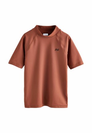 SHORT SLEEVE FIT - Surfshirt - rust brown