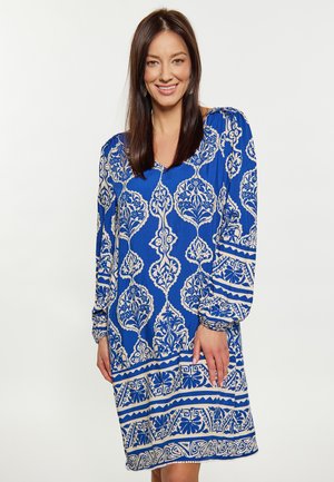 usha, KLEID - Hverdagskjole - royal blau creme