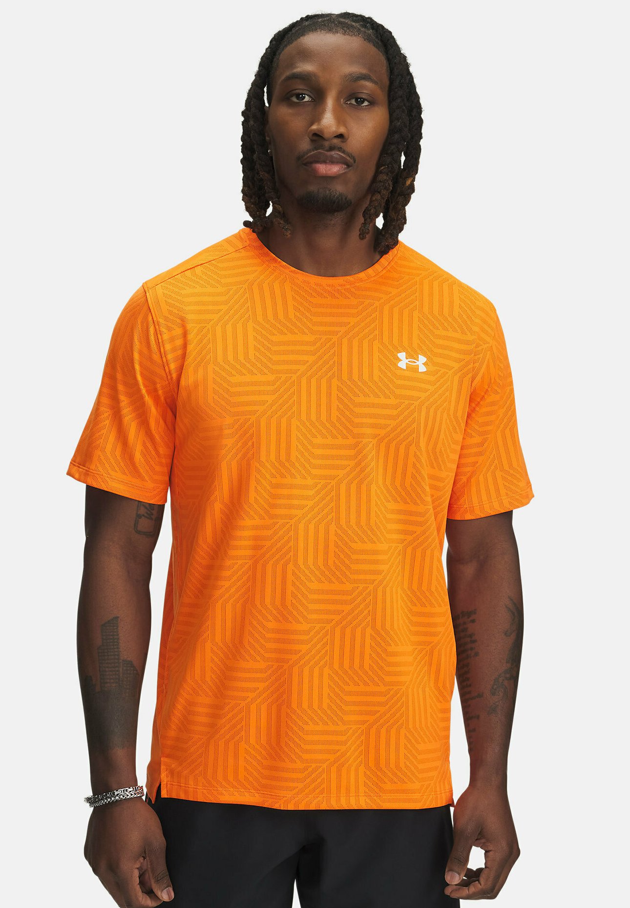 orange under armour shirt