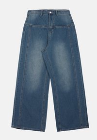 UNISEX - Baggy jeans - mid blue wash with black wash