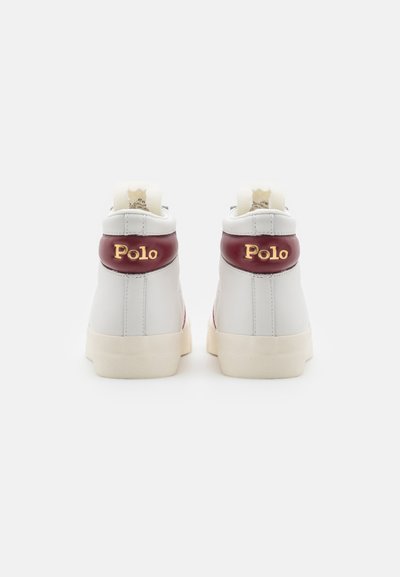 Polo Ralph Lauren COURT VULC  - Vysoké tenisky - white/red carpet