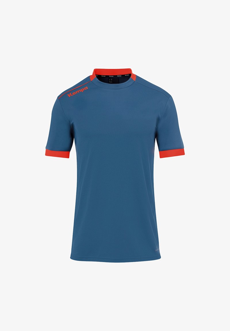 Kempa PLAYER - T-shirt print - ice grau fluo rot