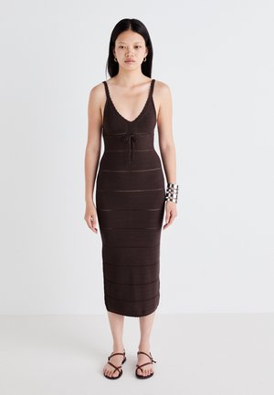 MIDI DRESS - Sarafanas - seal brown
