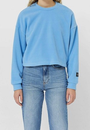 Fleece trui - mottled light blue