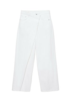 PULL&BEAR, WITH CROSSOVER WAIST - BAGGY JEANS - Jean baggy - white