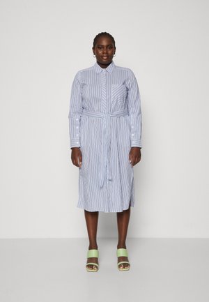 VALLO - Shirt dress - white/blue