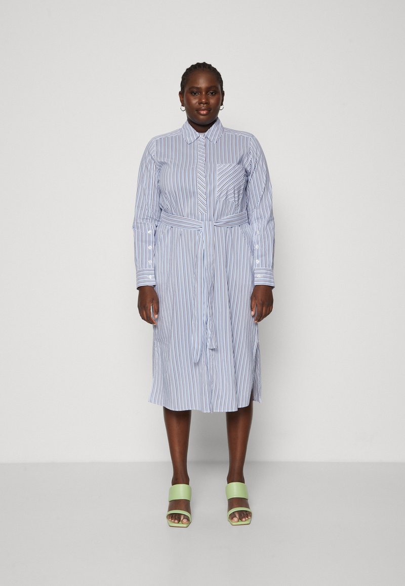 Persona by Marina Rinaldi VALLO - Abito a camicia - white/blue