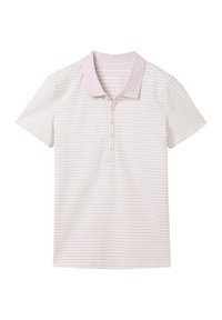Poloshirts - rose offwhite stripe