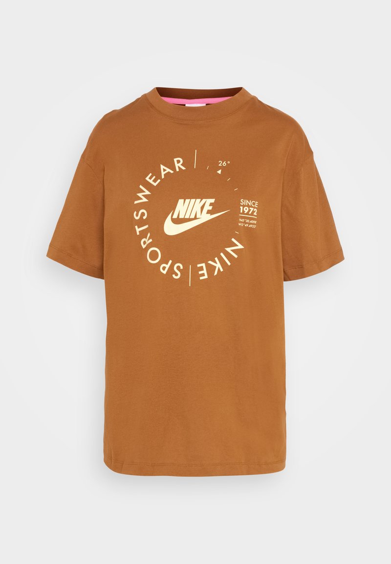 Nike Sportswear W NSW BF PRNT SU - Print T-shirt - ale brown/brown