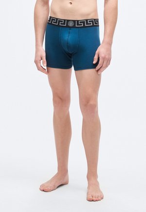 UNDERPANTS LONG TRUNK - Úzke boxerky - petrol blue/nero/silver-coloured