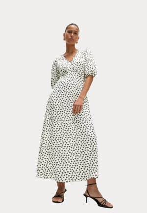PUFF SLEEVE MIDI - Day dress - ivory mix