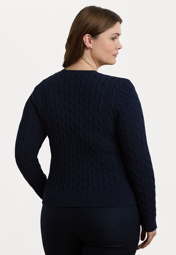 BUTTON TRIM CABLE KNIT COTTON SWEATER - Jumper4