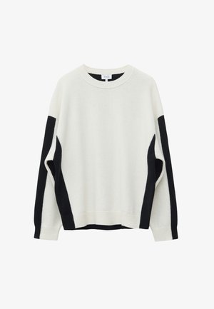 & OTHER STORIES, & OTHER STORIES OVERSIZED KNIT JUMPER - Pullover - off white black