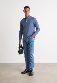 Tommy Hilfiger SLIM - Top s dlhým rukávom - faded indigo heather