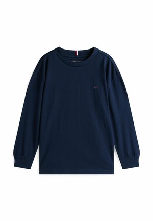 Tommy Hilfiger FLAG EMBROIDERY  - T-shirt à manches longues - dark blue