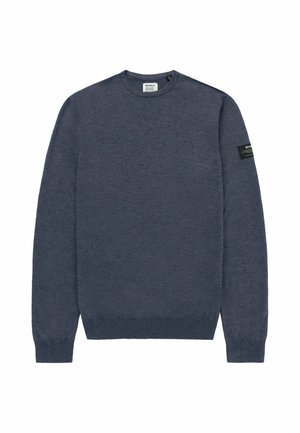 Ecoalf, JERSEY CON CUELLO ACANALADO - Jersey de punto - blue-melange