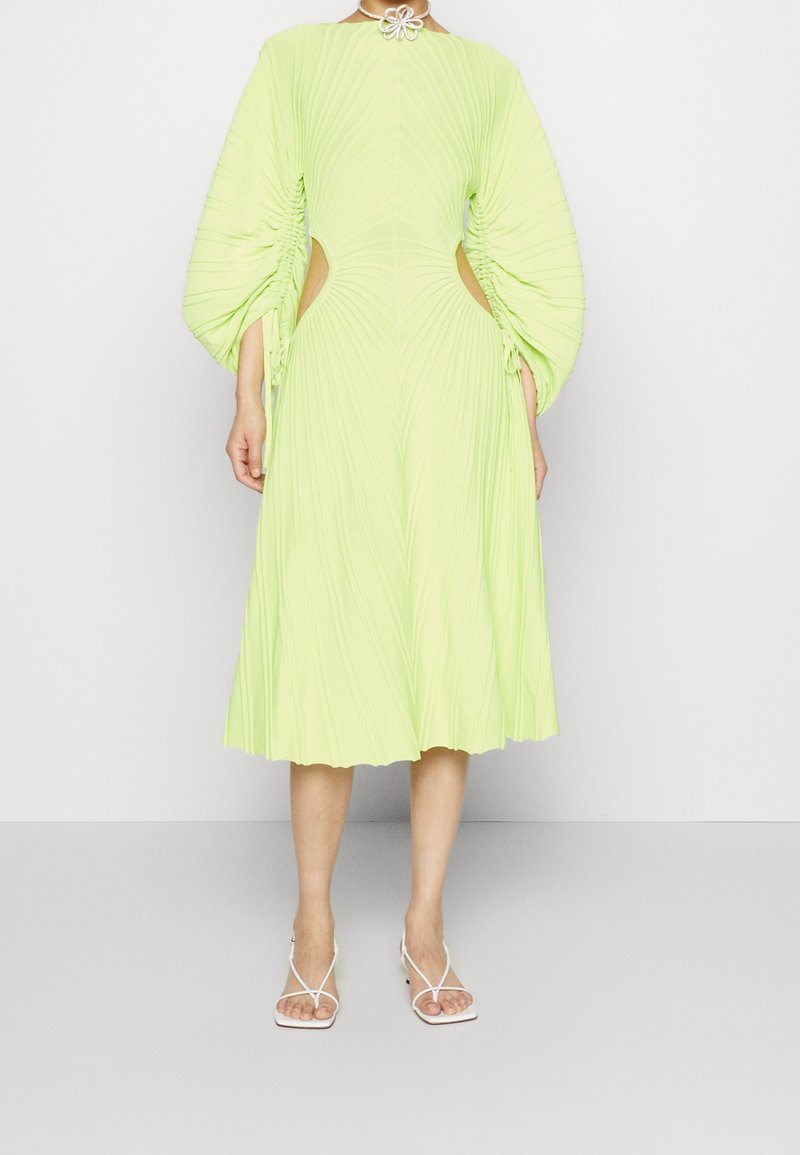 neon green jumper dress Yellow Slash Neon Green Jumper Dress Neck Jumper Neon Green Turtleneck Dress  Dress Lime Green