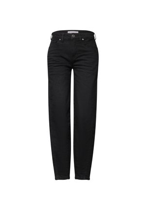 Street One, HIGH WAIST, LOOSE-FIT BARREL-LEG JEANS - Jeans fuselé - soft black wash