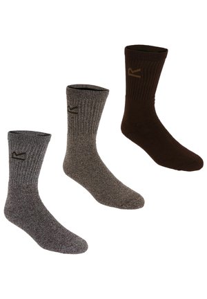 Regatta 3 PACK - Socks - brown marl