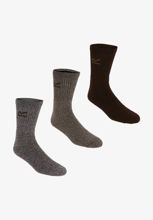 Regatta 3 PACK - Socks - brown marl