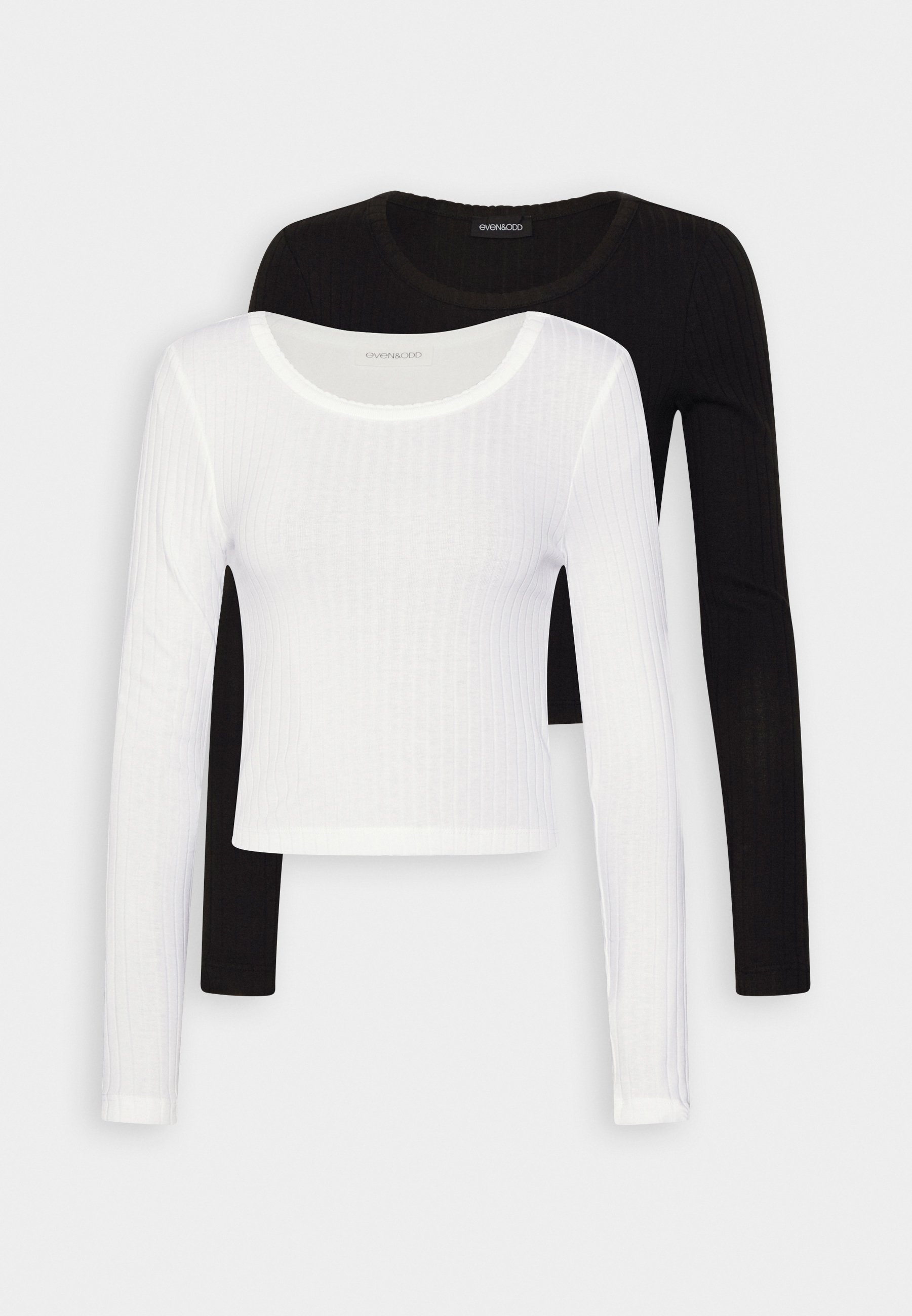 Black and white long-sleeve shirt