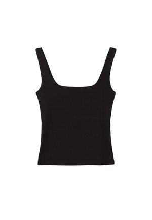 Stradivarius WITH A SQUARE-CUT NECKLINE - Top - black