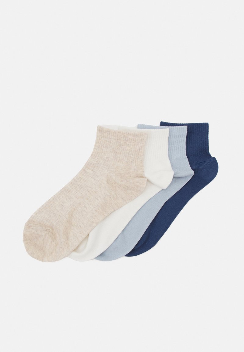 Lindex SOCK HIGH ANKLE 4 PACK - Socken - light blue