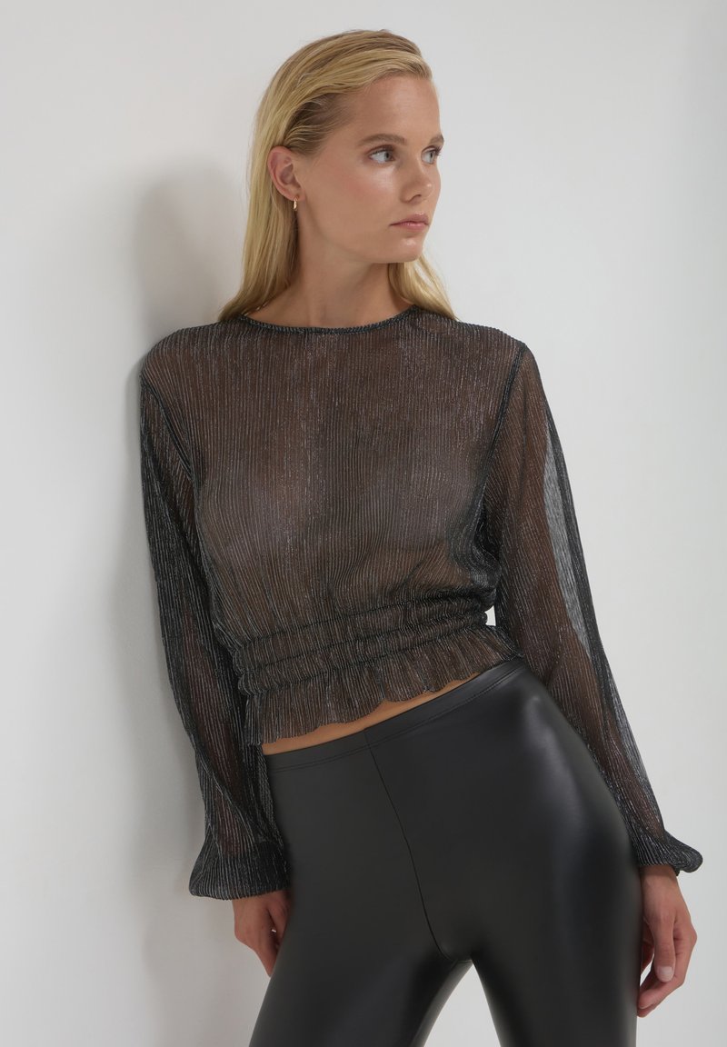 Calliope PLISSETTATA - Blouse - argento
