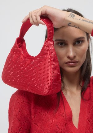 Calliope CROISSANT EN STRASS - Clutch - rouge