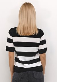 Kaffe LIZZA STRIPED - Tričko s potlačou - black chalk bold stripe
