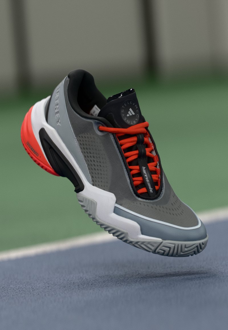 adidas Performance ASMC BARRICADE - Sapatilhas de ténis para vários pisos - footwear white/charcoal/collegiate orange