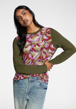 CON STAMPATA - Bluse - verde militare