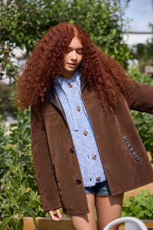 EUGINE JACKET - Kožnata jakna - brown