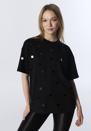 TWIST SEQUIN  - T-shirt imprimé - black