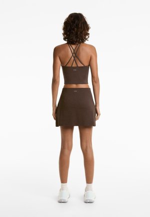 OYSHO COMFORTLUX   - A-line skirt - brown