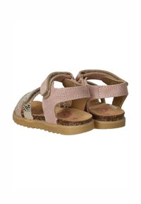 Roze sandalen met gestructureerde banden, open ontwerp en een rubberen zool. Voorzien van holografische accenten en een verstelbare klittenbandsluiting.