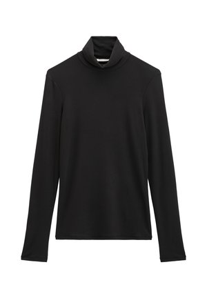 Marc O'Polo, T-SHIRT, LONGSLEEVE, HIGH NECK, RIB - Langarmshirt - black