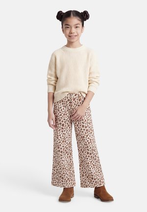 ANIMAL PRINT JEANS UNISEX - Jean boyfriend - off-white