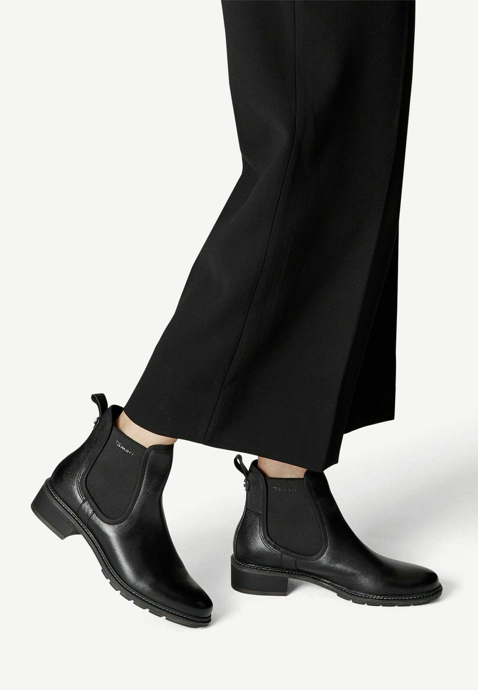 Tamaris Botines Tacones Bajos Negro Negro - Zapatos Botines Mujer 125,99 €