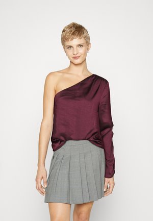 Gina Tricot ONE SHOULDER BLOUSE - Μπλούζα - wine tasting