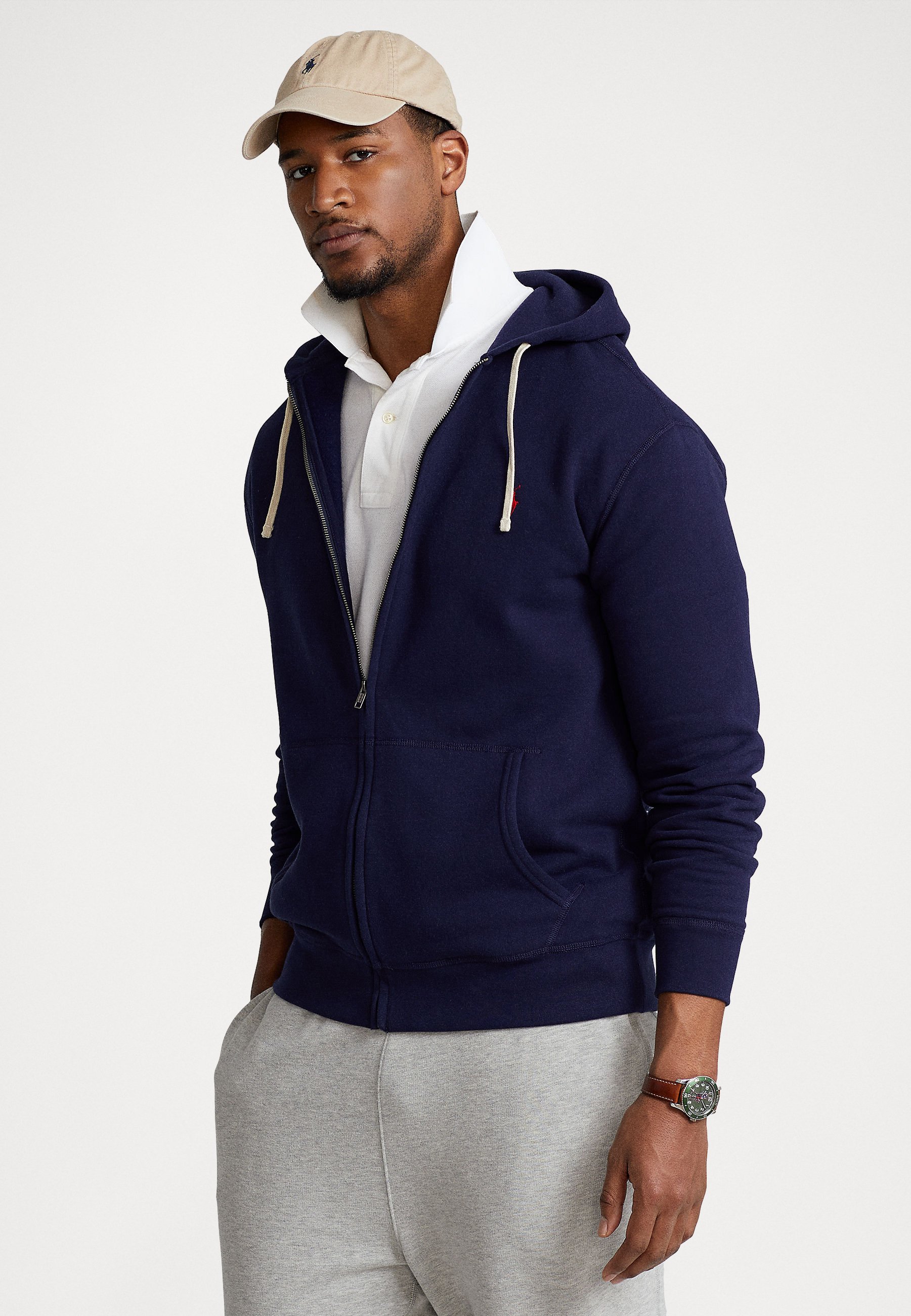 Polo Ralph Lauren Big u0026 Tall THE RL FLEECE FULL-ZIP HOODIE - Zip-up  sweatshirt - cruise navy/dark blue - Zalando.co.uk