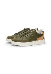 Tommy Hilfiger BASKET CORE LTH MIX ESS oliwkowy